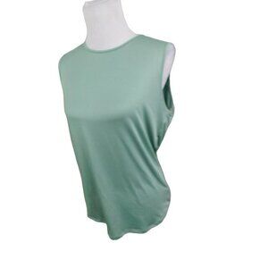 Nicole Miller Sport Size L Large Slit Back Smooth Stretch Workout Top NWT